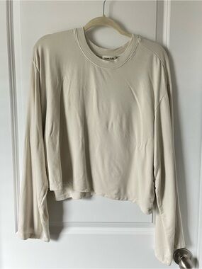 Open Edit XL Cream White Flare Longsleeve Shirt Top